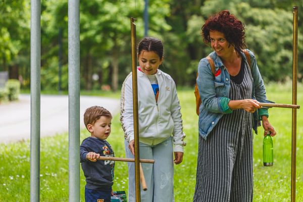 klanken maken met interactief kunstwerk van limpe fuchs